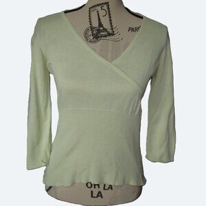 Reitmans light green 100% cotton knit wrap style sweater size S